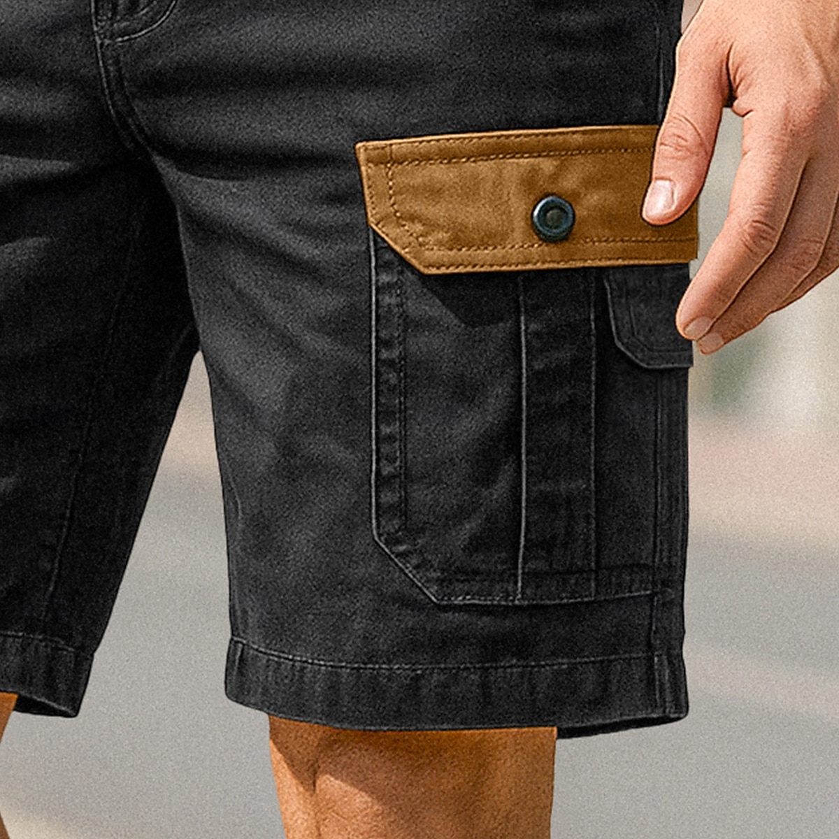 Homme Shorts cargo Shorts Bermuda Shorts de plage Short décontracté Multi-poches Jambe Droite Bloc de Couleur Uni Évacuation de l'Humidité Portable Longueur Genou Extérieur Occasionnel Quotidien de 2025 ? $27.99 –P3
