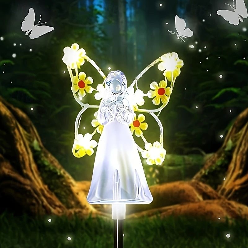 1/2 Pcs Solar Angel Lights Garden Pile Light LED Angel Solar Landscape Lawn Light for Cemetery Grave Memorial Gift Christmas Lawn Yard Walkway Landscape Decoration 2025 - $21.99 –P10
