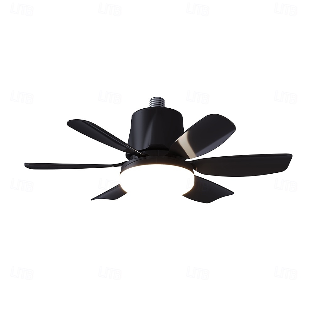1 Pc 42cm/16.5 Inch Socket Fan Light with Remote, Small Ceiling Fans with Lights, LED Light Bulb Fan, Easy Install Screw-in E26/E27 Base for Bedroom Kitchen Garage Living Room 2025 - $32.99 –P15