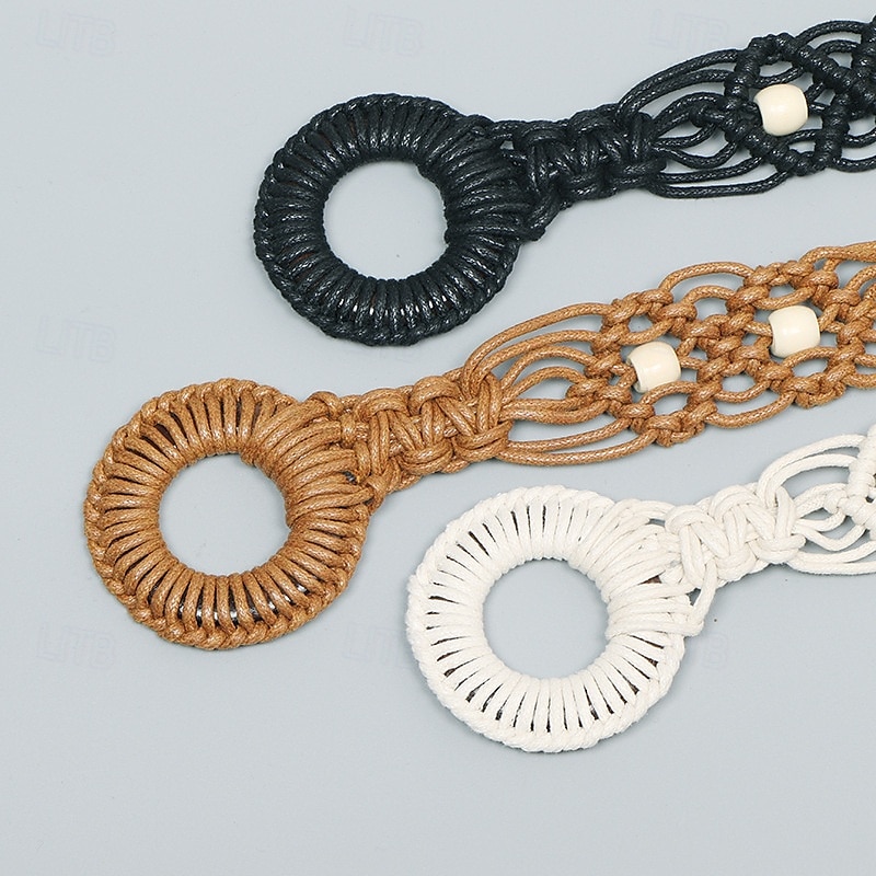 Damen Gürtel Polyester Schwarz Kamel Beige Taillengürtel Straße Täglich Einfarbig 2026 - $27.99 –P9