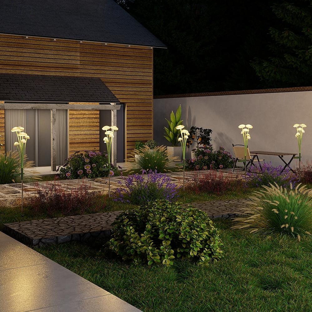 2 τεμάχια ηλιακό φως μανιταριών για μονοπάτι εξωτερικού χώρου, φως γκαζόν, αδιάβροχο, φως κήπου, σπίτι, αυλή, κάμπινγκ, διακοπές, διακόσμηση τοπίου, φως 2026 - $30.99 –P11