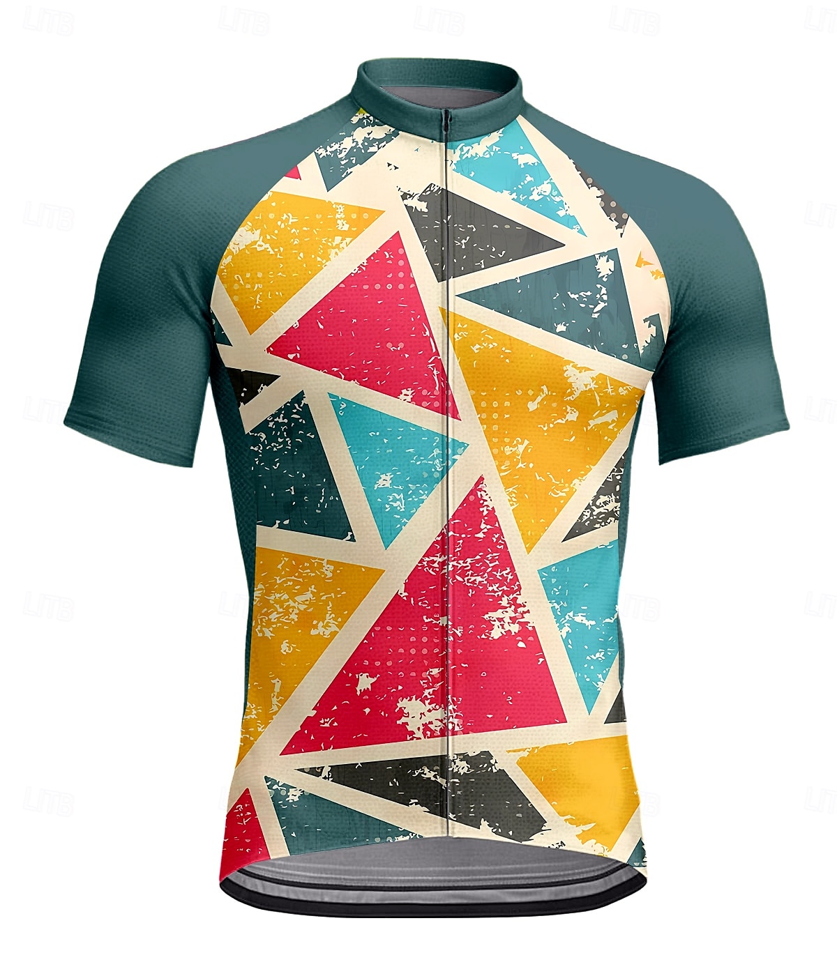 Per uomo Maglia da Ciclismo Manica Corta Bicicletta Maglietta Top con 3 tasche posteriori Resistente ai Raggi UV Traspirante Asciugatura Rapida Cerniera Frontale Verde Gli sport Abbigliamento del 2025 a $28.99 –P1