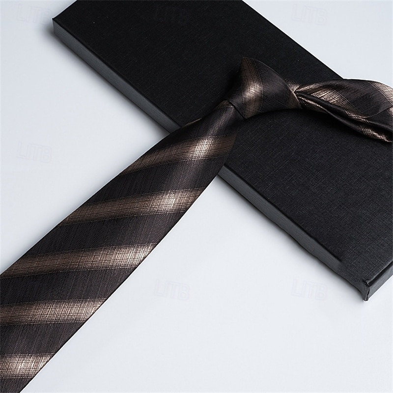 Homme Cravates Mode Affaires Jacquard Rayures Fête de mariage Tenue quotidienne de 2025 ? $5.99 –P4