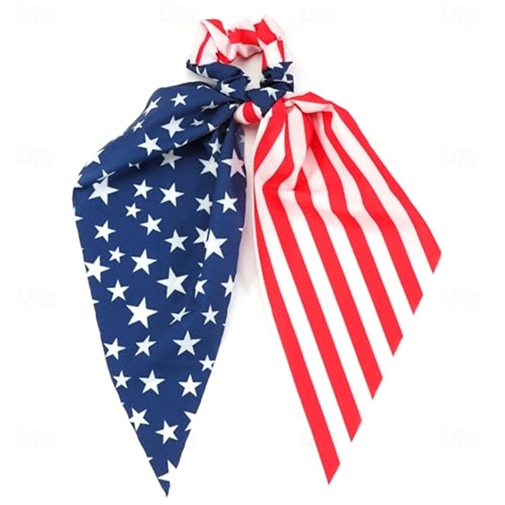 Elásticos de cabelo com bandeira americana para mulheres e meninas, dia da independência, 4 de julho, elásticos de cabelo, estrela vermelha, branca e azul, laços de cabelo patrióticos, fitas do dia da de 2025 por $5.49 –P9