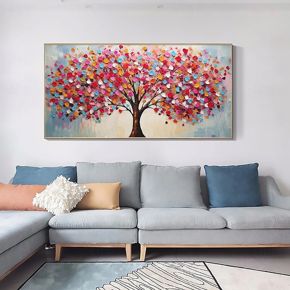 Mintura Handmade 3D Tree Flowers Landscape Oil Paintings On Canvas Wall Art Decoration Modern Abstract Picture For Home Decor Rolled Frameless Unstretched Painting 2025 - $77.99 –P4