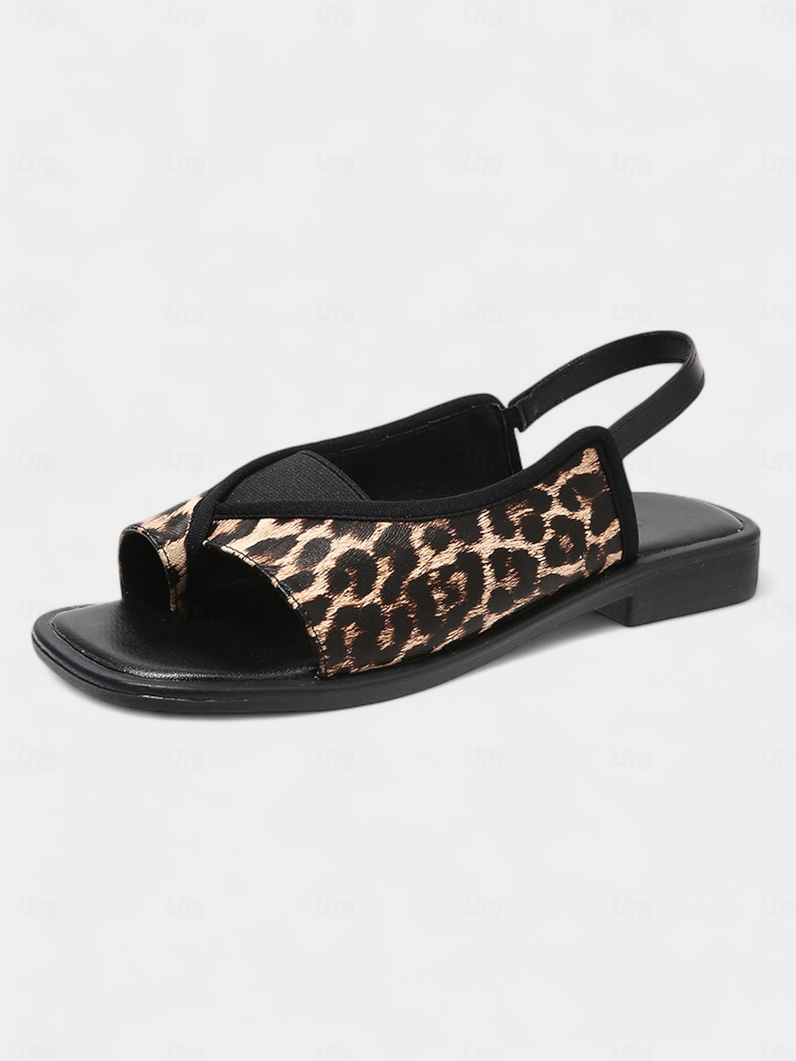 sandali da donna con cinturino posteriore aperto in arancione e nero - scarpe comode, comode e comode per appuntamenti estivi quotidiani e uscite del fine settimana del 2025 a $26.99 –P5