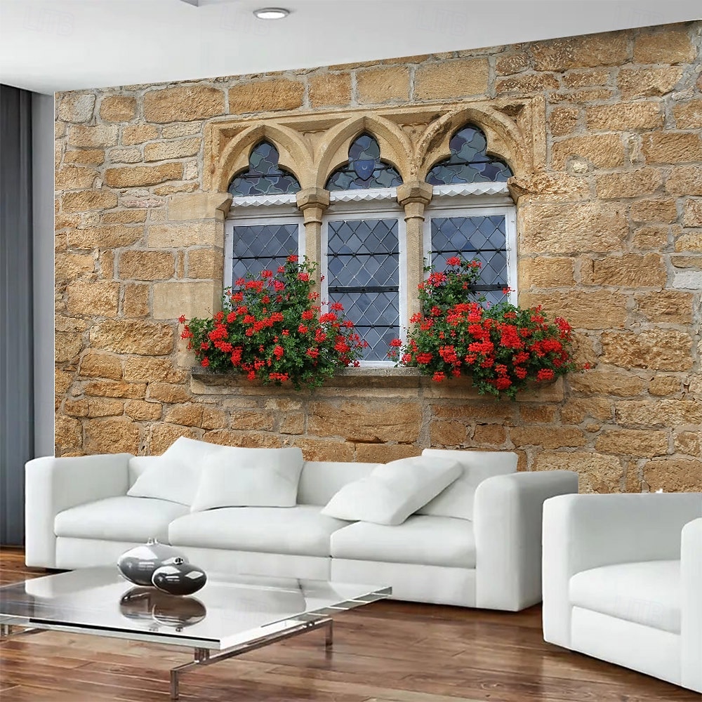 קיר חלון צמח ירוק תלוי שטיח קיר אמנות שטיח גדול קיר קישוט תמונה רקע שטיח וילון בית חדר שינה סלון קישוט 2025 - $14.99 –P5