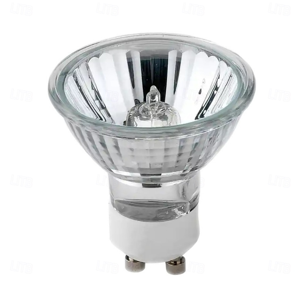 GU10 halogenlampa 220v 50w halogenlampor MR16 med glasskydd 2700k varmvit dimbar för ljusvärmare lampskena taklampa 6st 2025 - $16.49 –P2