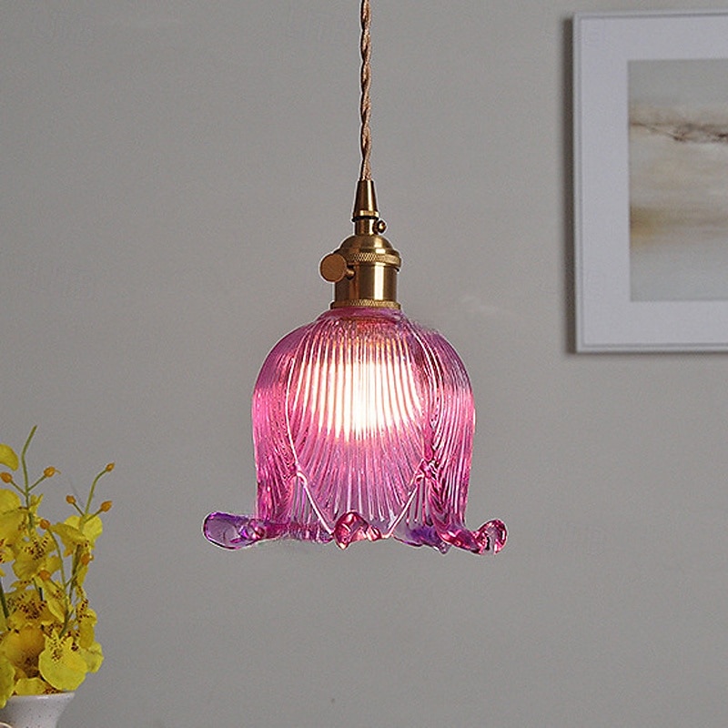 15 cm Design di Lanterna a Sospensione Forme Geometriche Lampada a sospensione Rame Vetro Stile Artistico Stile Vintage Stile Classico Ottone Vintage Ispirato alla Natura 110-120V 220-240V del 2025 a $101.99 –P1