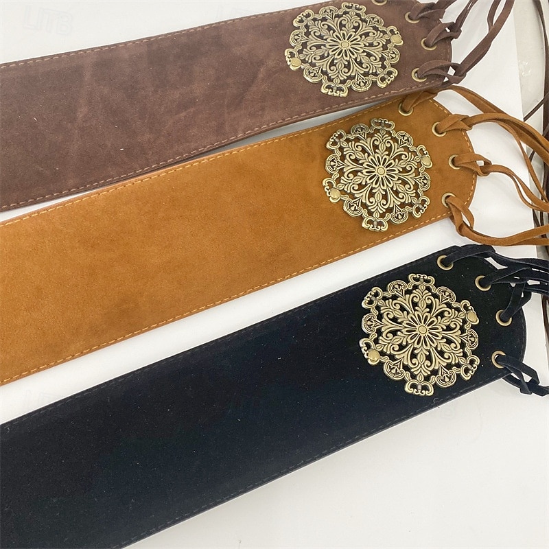 Ceinture Femmes PU Café Ceinture Taille Rue Quotidien Couleur Unie de 2025 ? $19.99 –P8