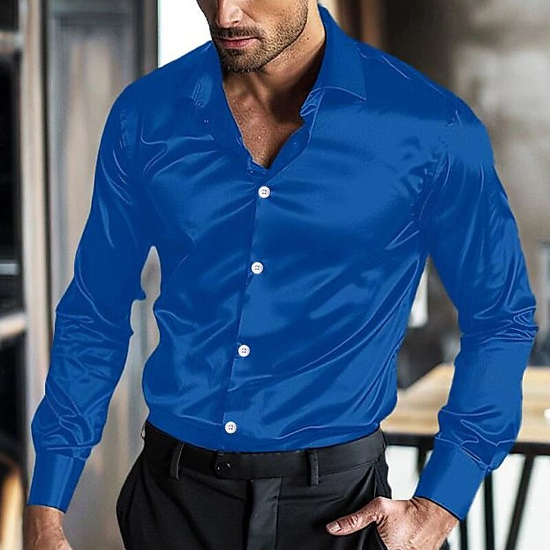 Per uomo Camicia Camicia Estiva Camicia casual Camicia da Spiaggia Camicia con Bottoni Nero Bianco Vino Blu Verde Manica Lunga Semplice Bavero Vacanza Camicia hawaiana Bottoni Abbigliamento Moda del 2025 a $22.99 –P2