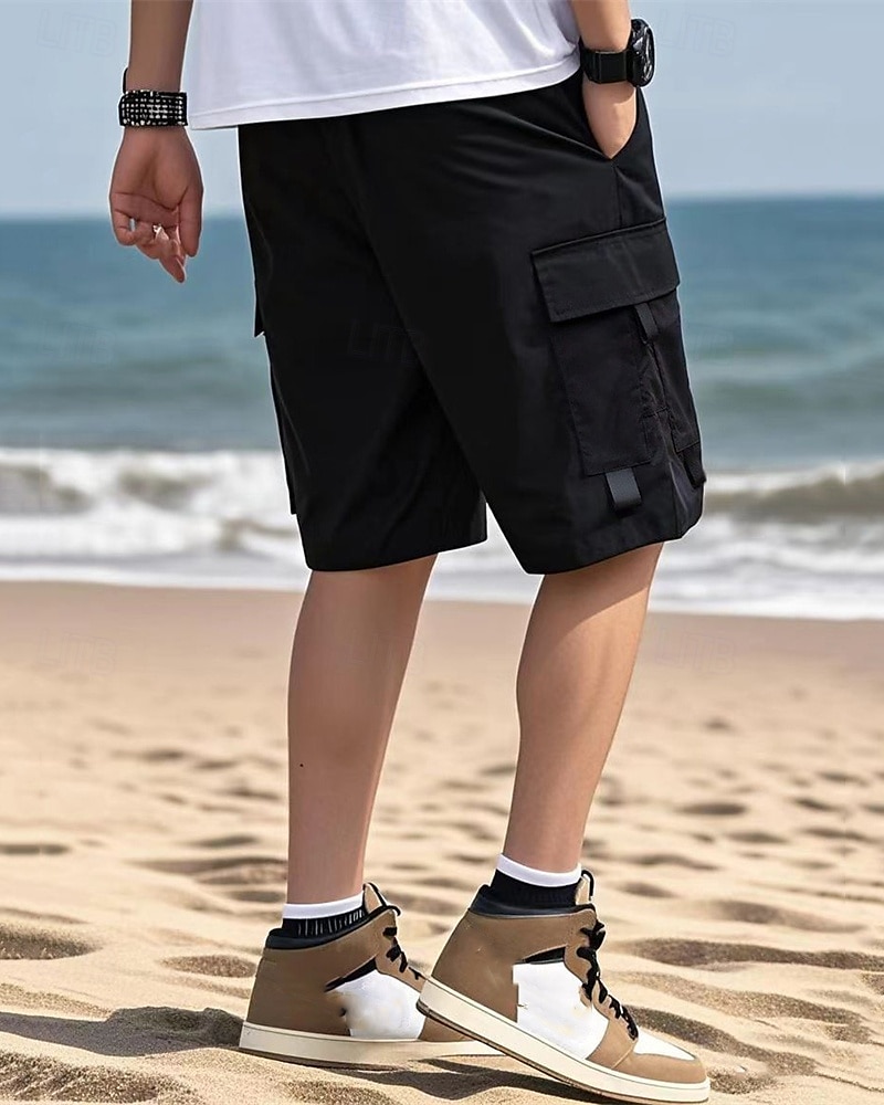 Per uomo Pantaloncini cargo Shorts Pantaloncini Estivi Coulisse Elastico in vita Multi-tasche Semplice Comodità Indossabile Lunghezza al ginocchio All'aperto Sport Quotidiano Moda Casual Nero Blu del 2025 a $20.99 –P11