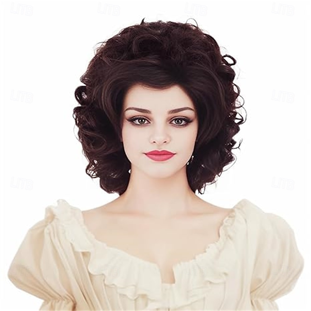 Длинный кудрявый каштановый парик в стиле «улей» для женщин, винтажный парик в стиле диско, синтетические волнистые рыжие медно-красные парики для косплея рок-певицы 60-х, 70-х, 80-х или 2026 - $24.99 –P9