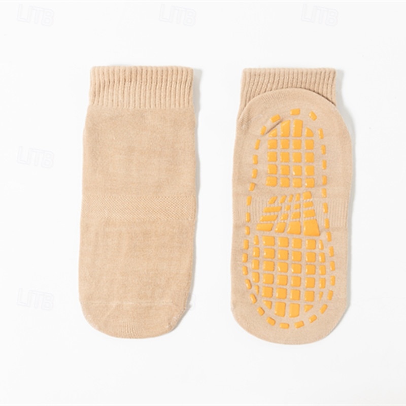 4 Paar Grip-Pilates-Socken für Damen, rutschfeste Yoga-Sportsocken, atmungsaktive Trampolin-Grip-Socken für Kinder und Erwachsene, Baby-Bodensocken mit Silikon-Grip für Tanz, Zuhause, Fitnessstudio, 2025 - $9.99 –P14