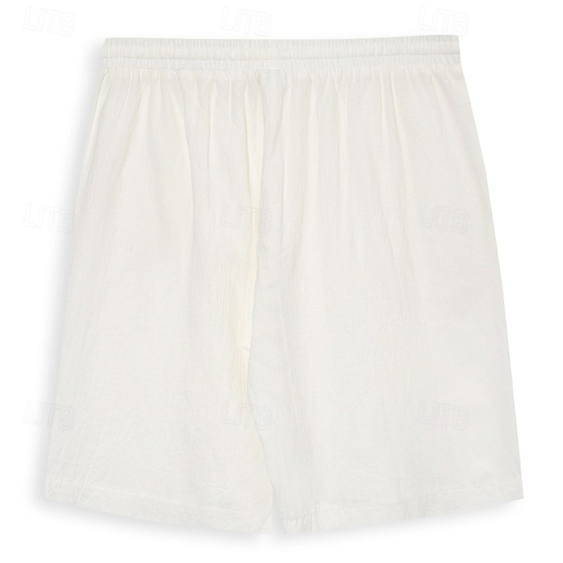 Per uomo Shorts Shorts di Lino Pantaloncini Estivi Shorts da Spiaggia Pantaloncini larghi Coulisse Elastico in vita Gamba Dritta Semplice Comodità Traspirante Lunghezza al ginocchio All'aperto Ferie del 2025 a $17.99 –P7