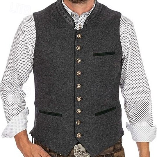 Oktoberfest Tradisjonell bayersk vest bayerske Tysk München Enger Herre Fest Ølfestivalen Tradisjonell stil klut 2026 - $46.99 –P1