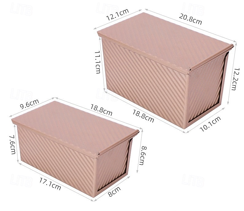 2-pack Pullman brödformar med lock, brödform, non-stick, lättåtkomlig brödform för bakning av hembakat bröd 2025 - $20.99 –P1