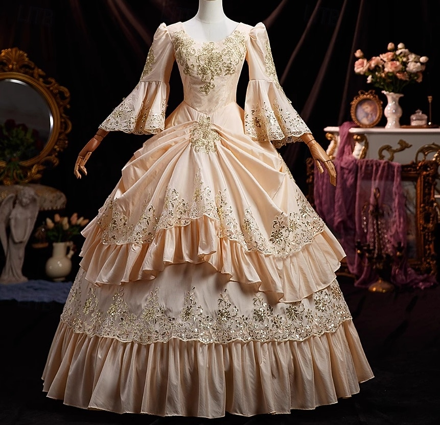 yellow dress tulle Yellow Tulle A-Line Prom Dresses With Lace Appliques PL402