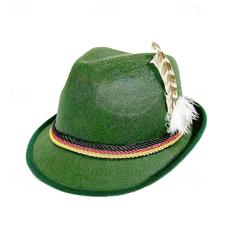 Herren Fedora-Hut Oktoberfesthut Schwarz Marineblau Modal Feder Mode Lässig Straße Täglich Farbblock Sonnenschutz Atmungsaktiv 2025 - $12.99 –P3