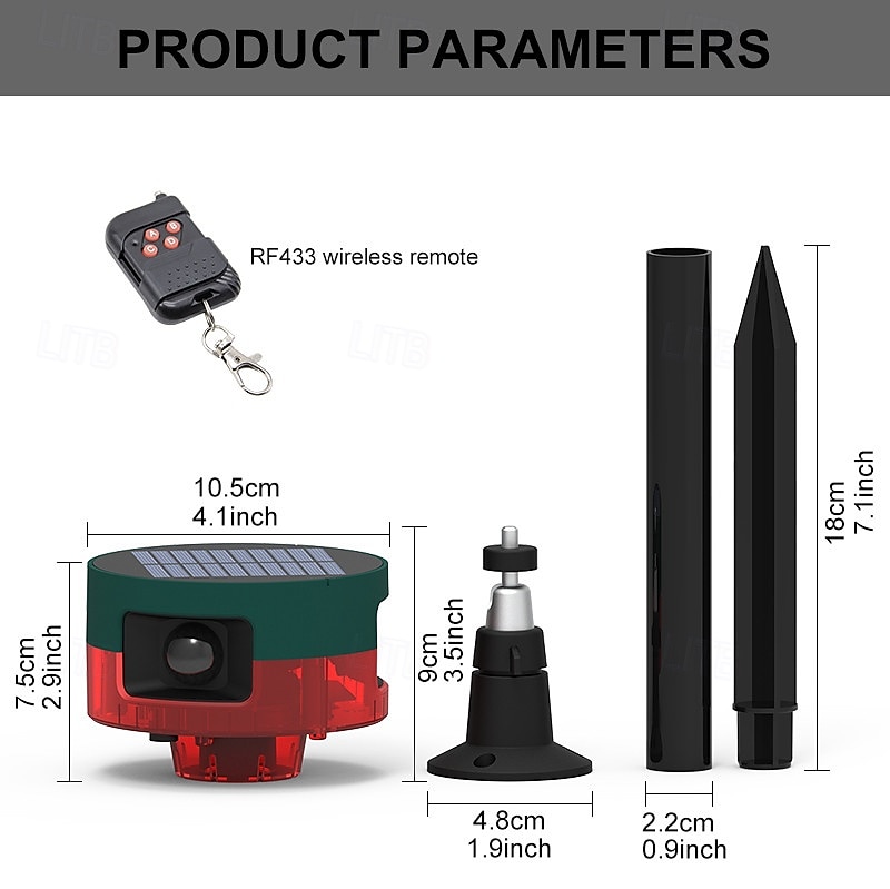 360° Solar Infrared Animal Repeller with Sound & Light Alarm – Motion Sensor Wildlife Deterrent with Voice Broadcast & Speaker 2025 - $41.99 –P10
