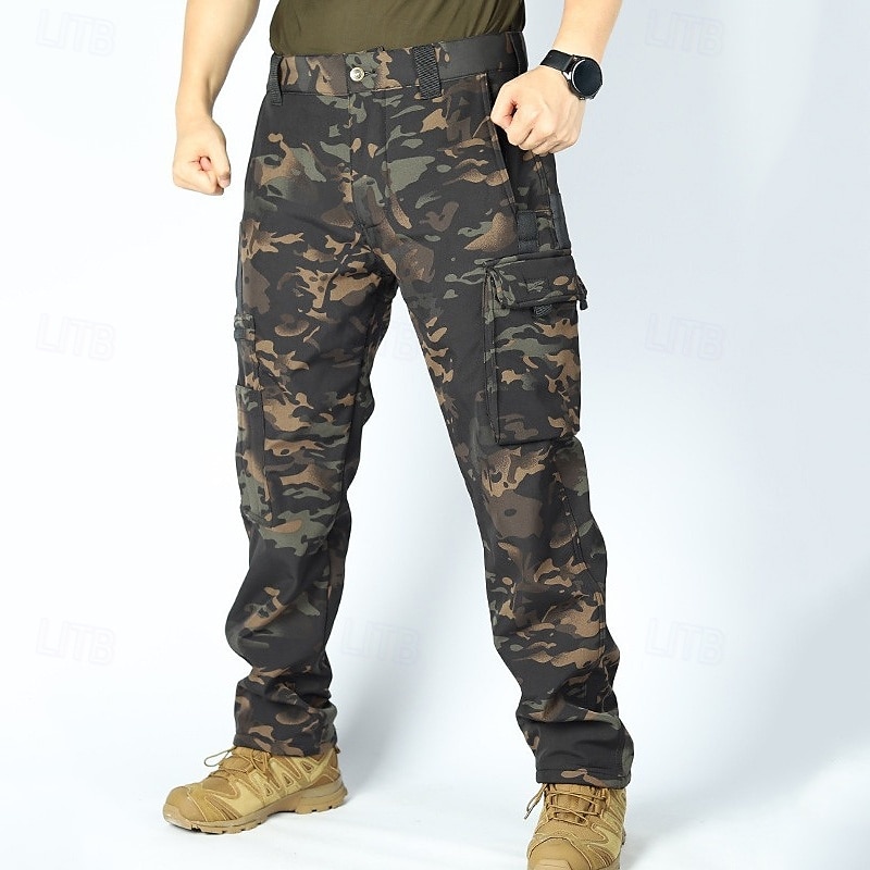 Men's Cargo Pants Tactical Pants Trousers Buttons Multi Pocket Plain Wearable Outdoor Daily Camping & Hiking Fashion Classic Black Camouflage 2025 - $31.99 –P8