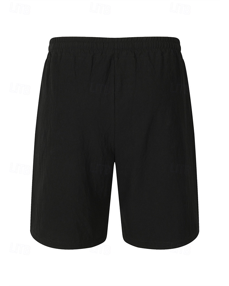 Hombre Pantalón corto Pantalones cortos de lino Pantalones cortos de verano Pantalones cortos de playa Bolsillo Correa Cintura elástica Plano Comodidad Transpirable Corto Vacaciones Festivos Playa 2025 - $22.99 –P14