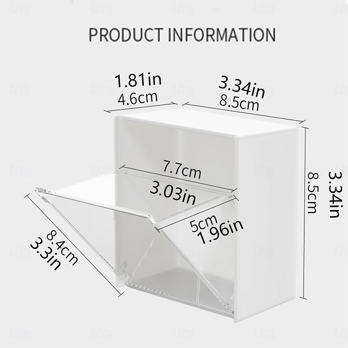 Wall-Mounted Flip Storage Boxes for Bathroom, No-Drill Makeup Organizer for Cotton Swabs, Hair Ties, Lipsticks, Ideal for Vanity, Bathroom, and Living Room 2025 - $5.99 –P8