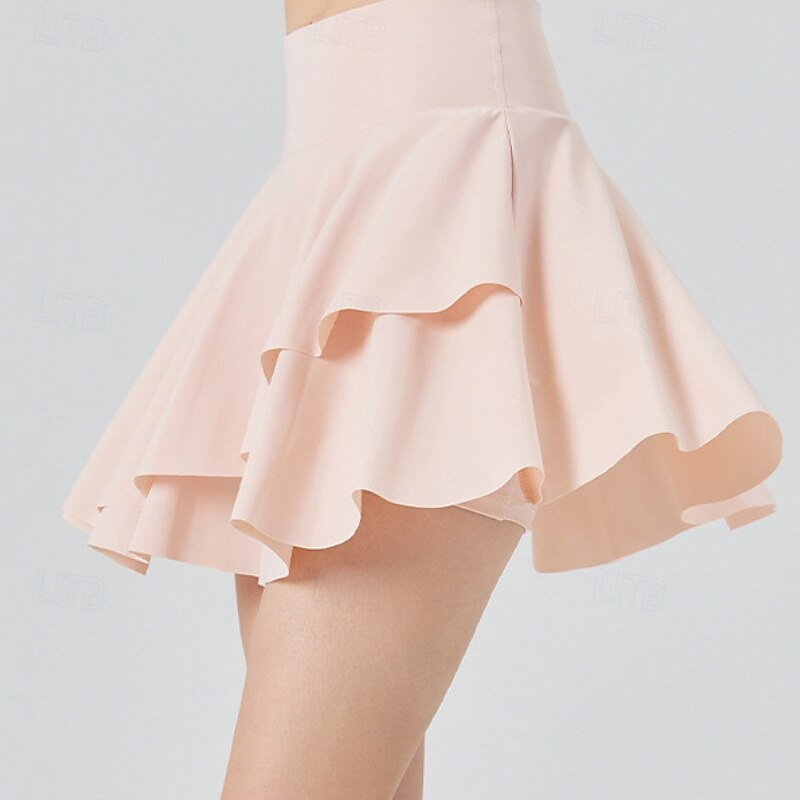 Mujer Color sólido Falda casual Faldas de tenis con pantalones cortos Multi capa UPF50+ Dispersor de humedad Tenis Golf pepinillo Negro Blanco Amarillo Ropa de tenis 2026 - $26.99 –P11