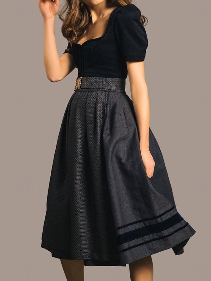 Oktoberfest Šaty Dámské šaty Trachtenkleader Služka Bavorský němčina Louky Dámské Tradiční Styl Tkanina Šaty (75 cm) 2026 - $66.99 –P5