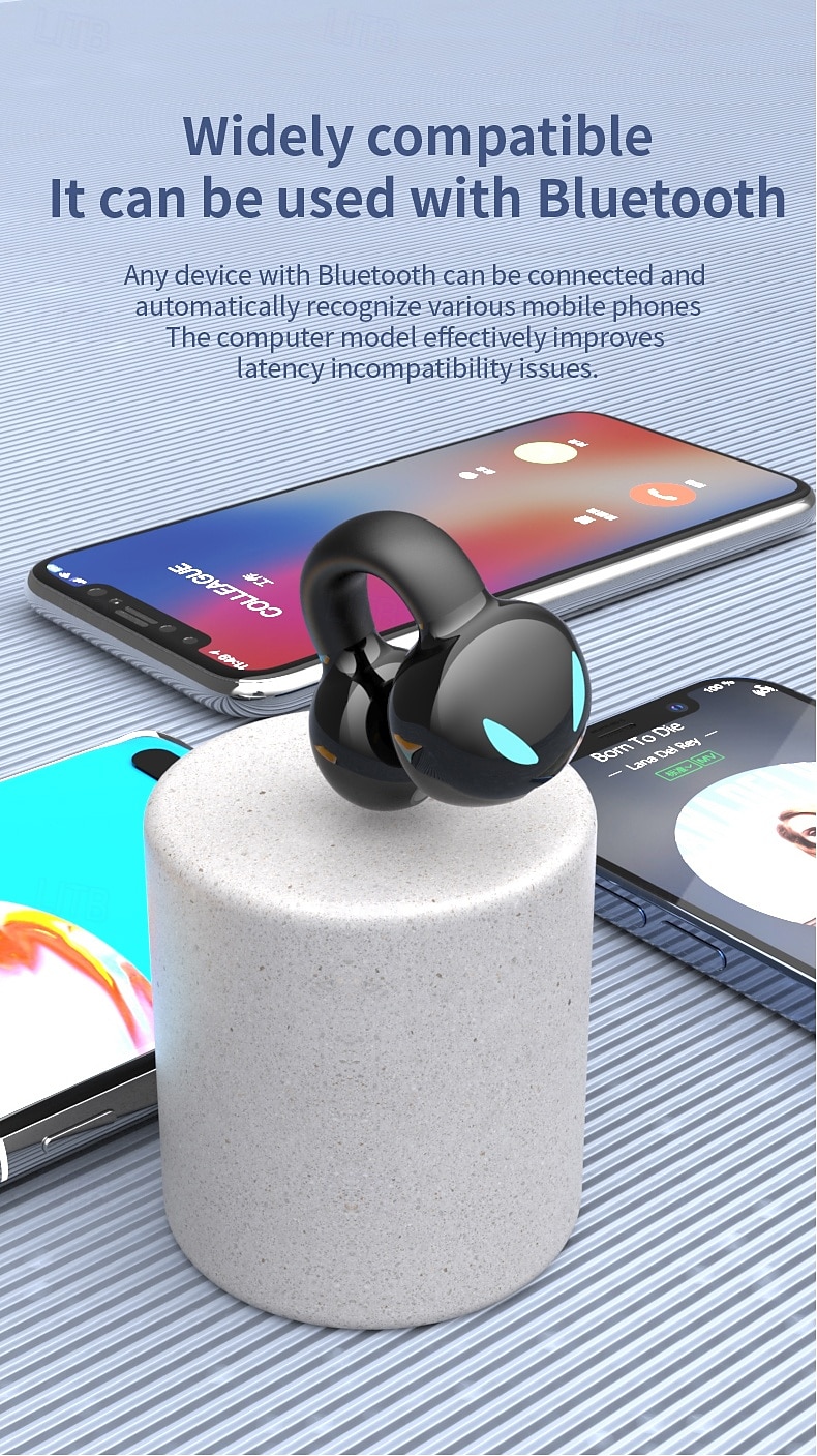 2025年 オープンイヤーワイヤレスBluetoothヘッドセット – イヤークリップデザイン、軽量で快適なフィット感、Bluetooth 5.3 ドライビング、スポーツ、日常使用に最適  コレクション – $20.99 –P12
