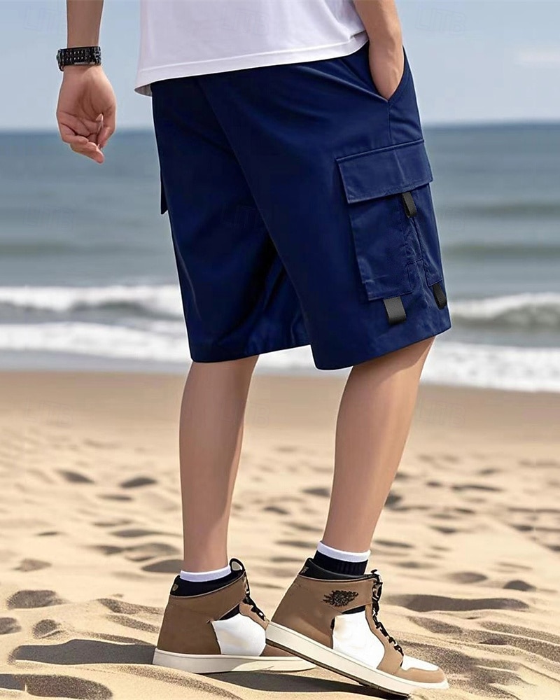 Per uomo Pantaloncini cargo Shorts Pantaloncini Estivi Coulisse Elastico in vita Multi-tasche Semplice Comodità Indossabile Lunghezza al ginocchio All'aperto Sport Quotidiano Moda Casual Nero Blu del 2025 a $20.99 –P9