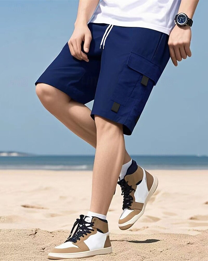 Per uomo Pantaloncini cargo Shorts Pantaloncini Estivi Coulisse Elastico in vita Multi-tasche Semplice Comodità Indossabile Lunghezza al ginocchio All'aperto Sport Quotidiano Moda Casual Nero Blu del 2025 a $20.99 –P8