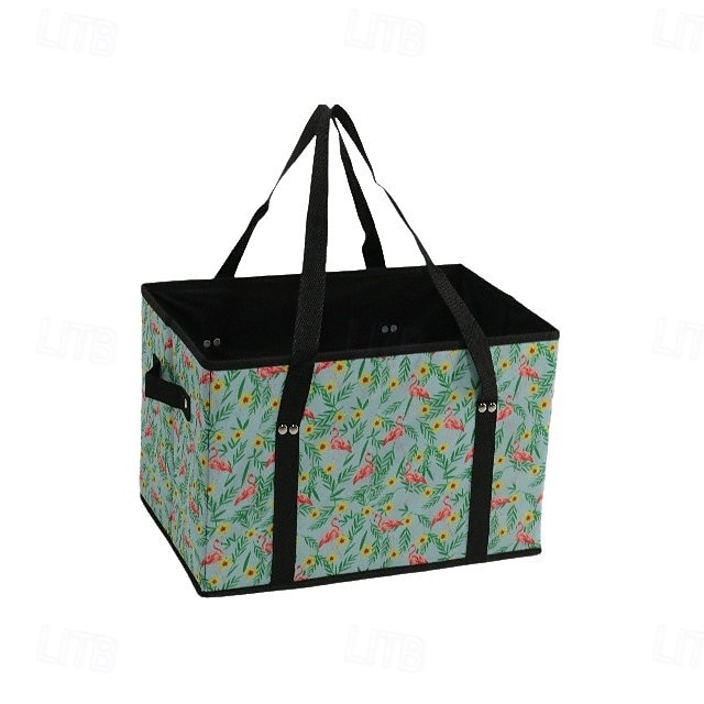Reusable Grocery Bags Foldable Picnic Basket, Portable Travel Storage Tote, Non-Woven Fabric Handheld Shopping Basket, Collapsible Fruit and Vegetable Organizer Bin for Outdoor Camping 2025 - $17.49 –P4