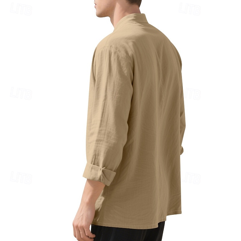 Miesten Paita Kesä paita Rento paita Rantapaita Button Up paita Musta Valkoinen Purppura khaki Harmaa Pitkähihainen Kookospuu Nauhakaulus Loma Havaijilainen Painettu Vaatetus Polyesteri Muoti 2025 - $22.99 –P16