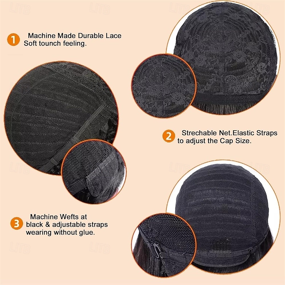 парики пикси для черных женщин синтетический парик парик пикси короткие многослойные парики с челкой черные 2026 - €22.11 –P5