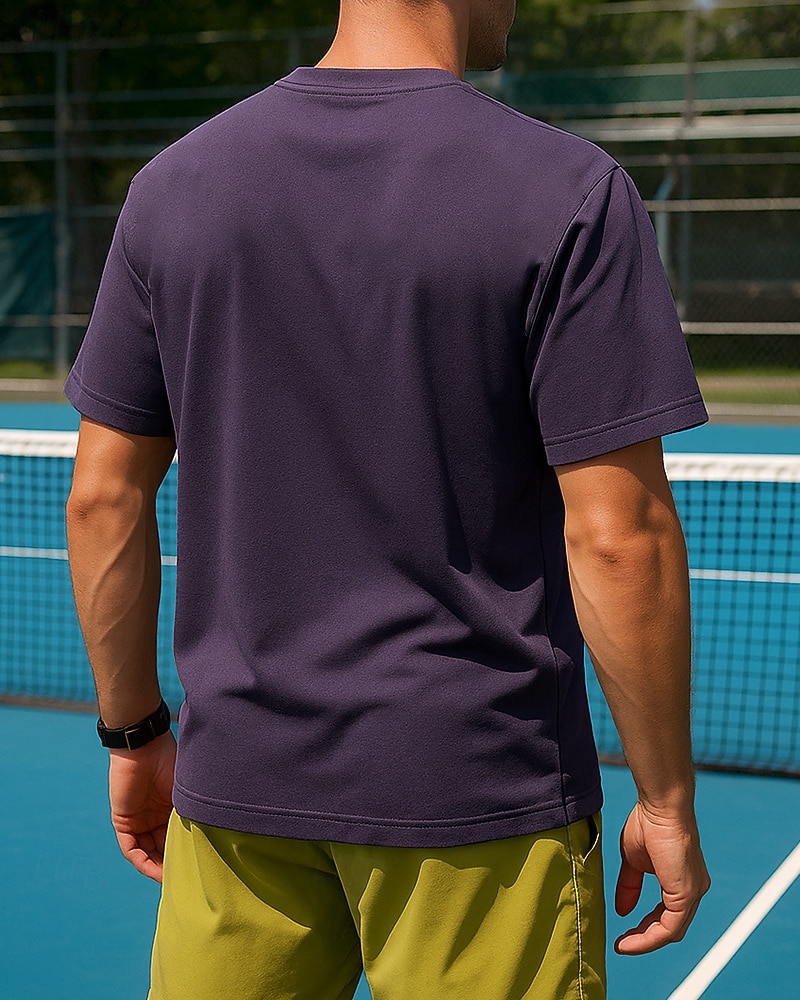 US Open Pánské Slátanina Sportovní košile Tenisové tričko Krátké rukávy Ter Emen Odvod vlhkosti Prodyšné Tenis Golf Pickleball Fialová Šedá Oblečení na tenis 2025 - $23.19 –P2
