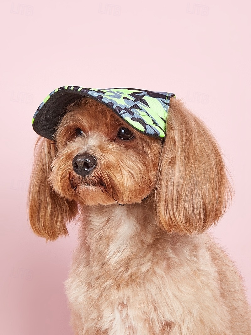 Gorra de béisbol para perro, visera playera de verano para perro y gato con agujeros para las orejas, tocado ajustable para cachorros 2025 - $15.49 –P10