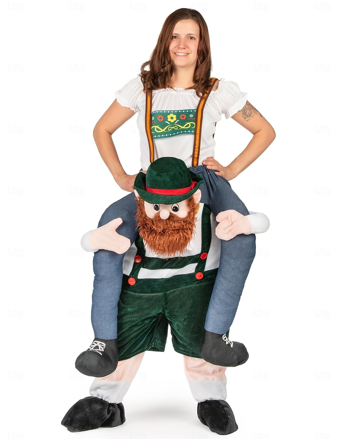 Ride-On Oktoberfest Costume Funny German Beer Man Piggyback Outfit for Adult Halloween Party Bavarian Festival Fancy Dress 2026 - $83.99 –P6