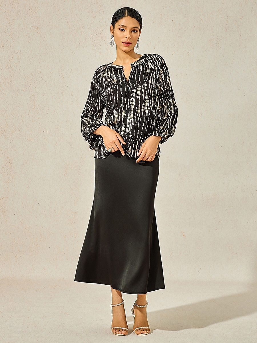 Damen Hemd Bluse Abstrakt Marmor Vintage Mode Lässig Langarm V Ausschnitt Normale Oberteile Arbeit Lässig Ferien Knöpfe Druck Schwarz Frühling & Herbst 2025 - $47.99 –P2