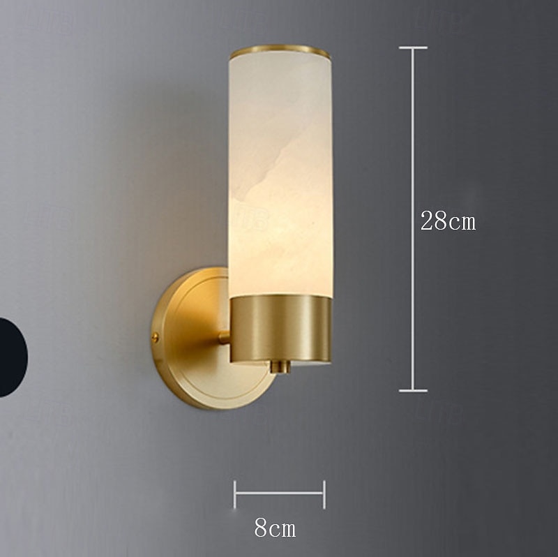 Moderne applique da parete per interni, camera da letto, sala da pranzo, applique in marmo color rame per camera da letto, 110-120 V, 220-240 V, 5 W del 2025 a $175.99 –P5