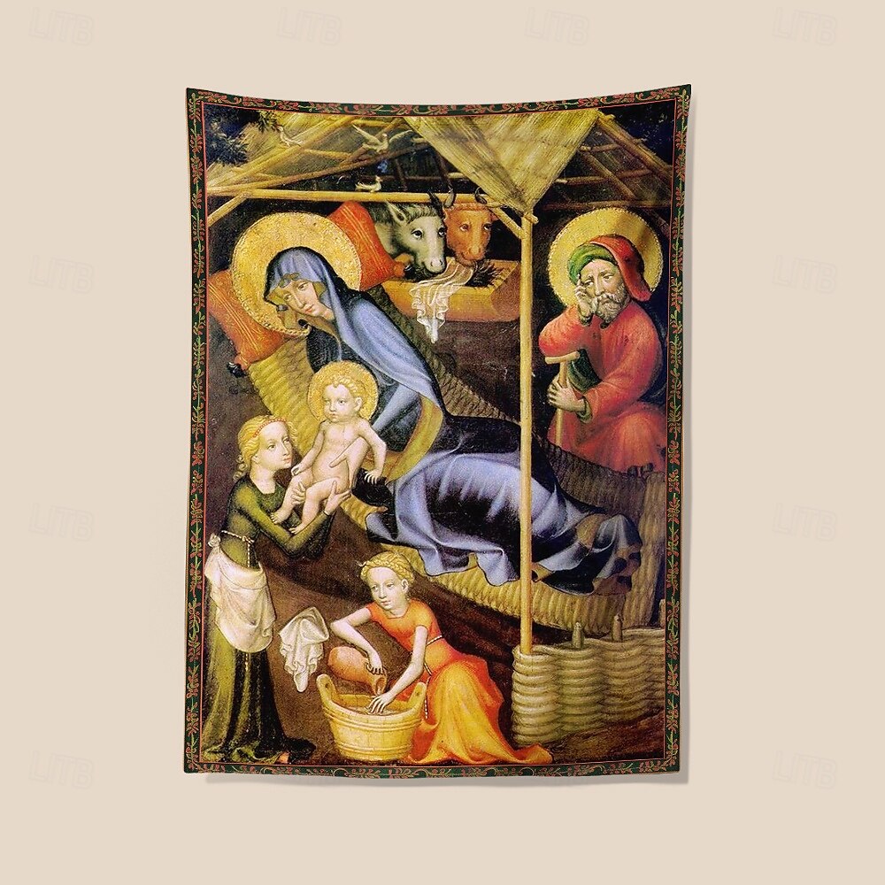 średniowieczny gobelin gobelin średniowiecza sztuka religijna duży mural dekoracja tło do fotografii dom sypialnia salon dekoracja 2025 - $15.99 –P3