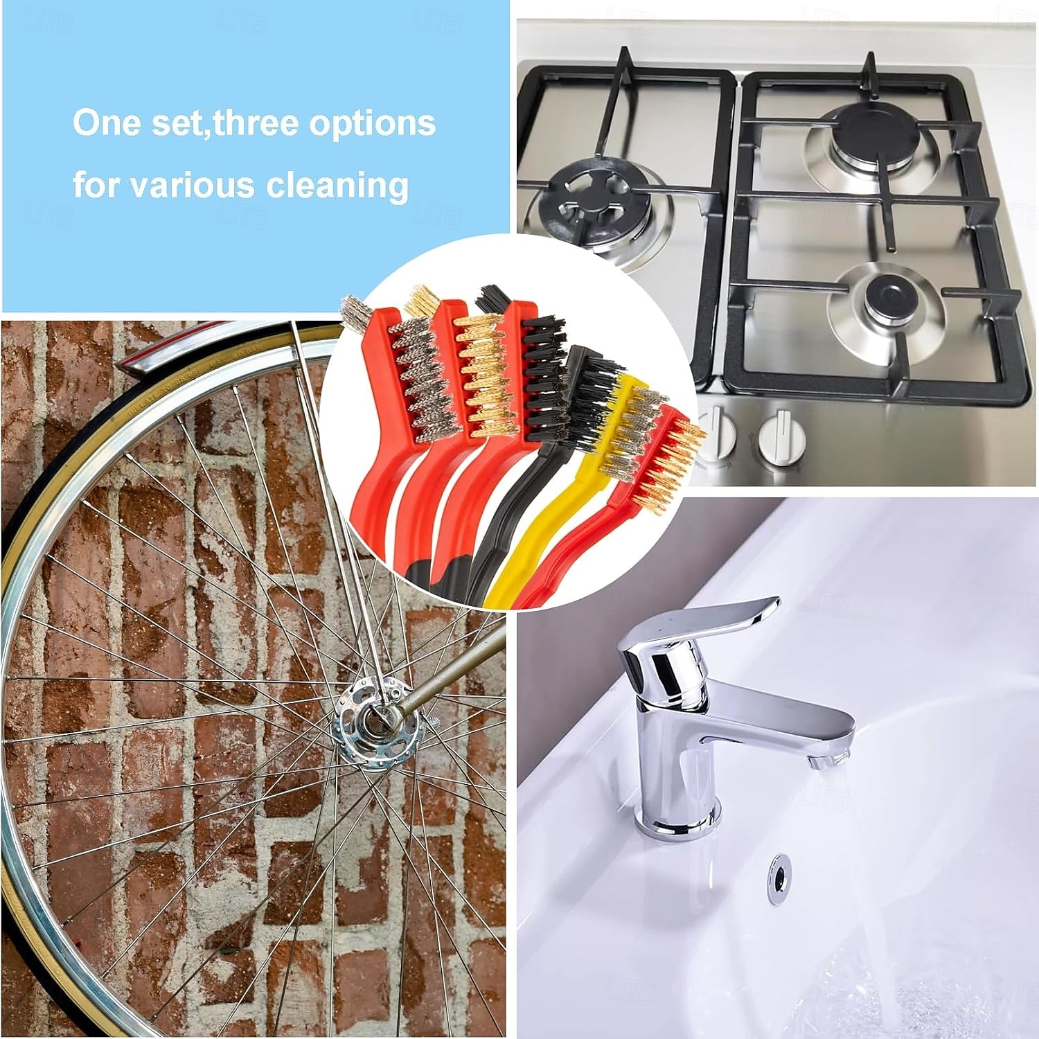 6 Pieces Wire Brush with 1 Pc Scraper Set - Small Stainless Steel  Brass and Nylon Brushes for Paint & Dirt Removal  Rust and Metal Cleaning - for Kitchen  Workshop and Small Deep Cleaning Tasks 2025 - $11.99 –P7