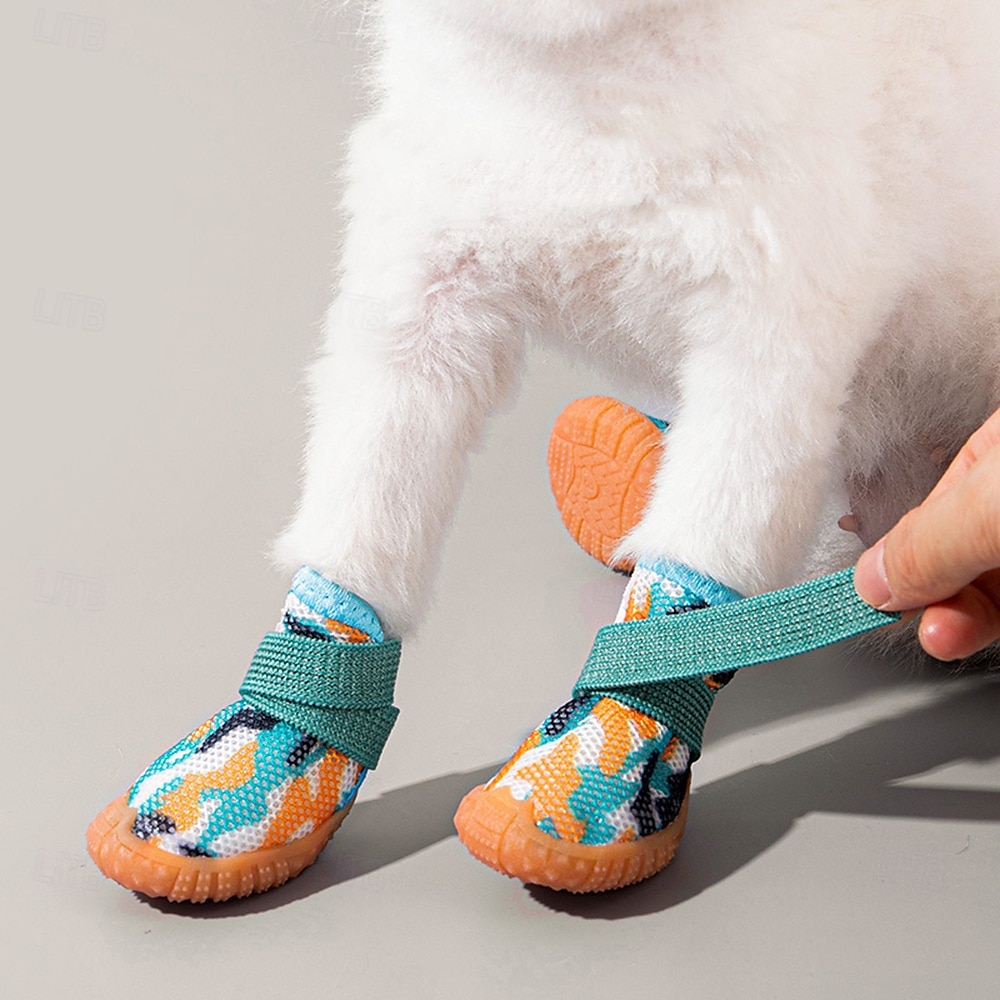 buty dla psów dużych małych średnich psów - oddychające buty dla psów na lato, gorący chodnik, ochraniacze na łapy do spacerów na świeżym powietrzu, zimowy śnieg, antypoślizgowe gumowe buty dla psów 2025 - $20.99 –P7