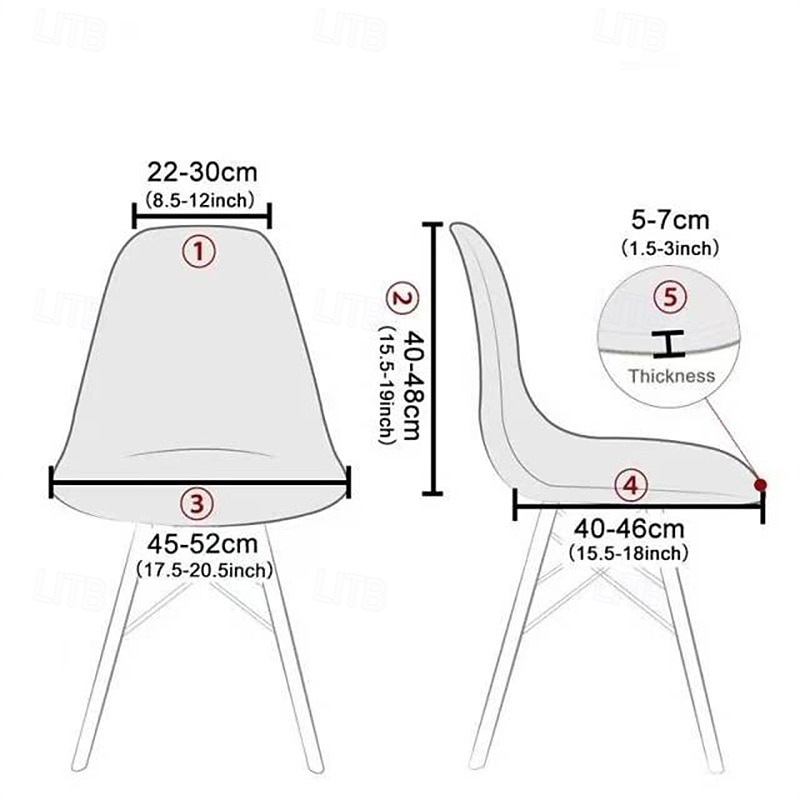 överdrag till matsalstolar i modern stil, skalstolsöverdrag för hemmet, stolsöverdrag i polarfleece, stretchöverdrag, sitsöverdrag 2025 - $8.49 –P1