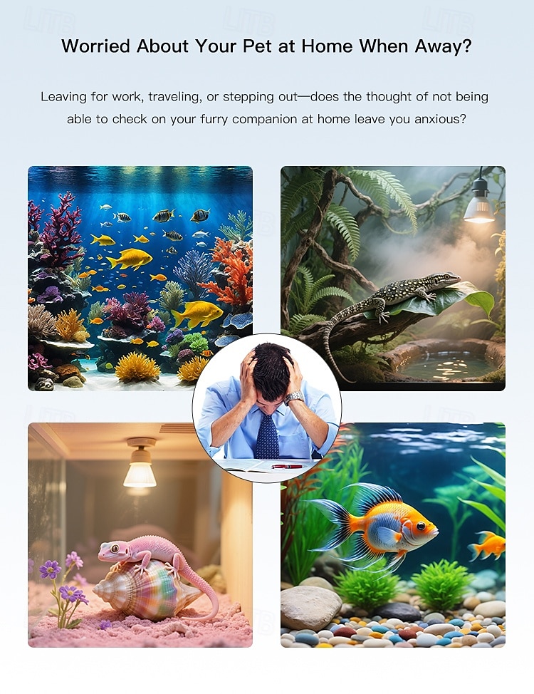 Trådlös HD-säkerhetskamera med wifi, mörkerseende, rörelsedetektering, husdjursövervakning inomhus och utomhus, fjärrkamera 2025 - $35.99 –P3