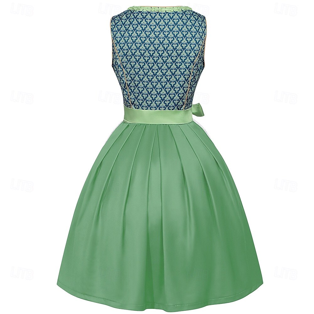 Cerveza Oktoberfest Oktoberfest Vestidos Mucama bávaro prados Mujer Carnaval Fiesta Festival de Cerveza Paño de estilo tradicional Vestido Delantal Sin blusa 2025 - $62.99 –P3