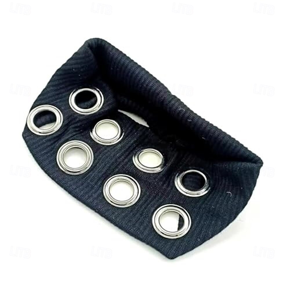 Faixa de cabelo elástica com ilhós vazados para mulheres, estilo punk grunge, faixa de cabelo larga, acessório casual elástico para cabelo de 2025 por $13.99 –P7