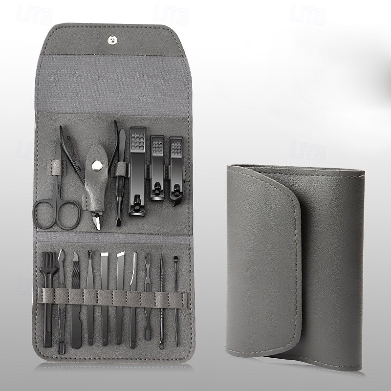 Kit per pedicure con tagliaunghie professionale 16 in 1, set per manicure, strumenti per la cura delle unghie in acciaio inossidabile, kit per la cura delle unghie con lussuosa custodia da viaggio in del 2025 a $9.49 –P10