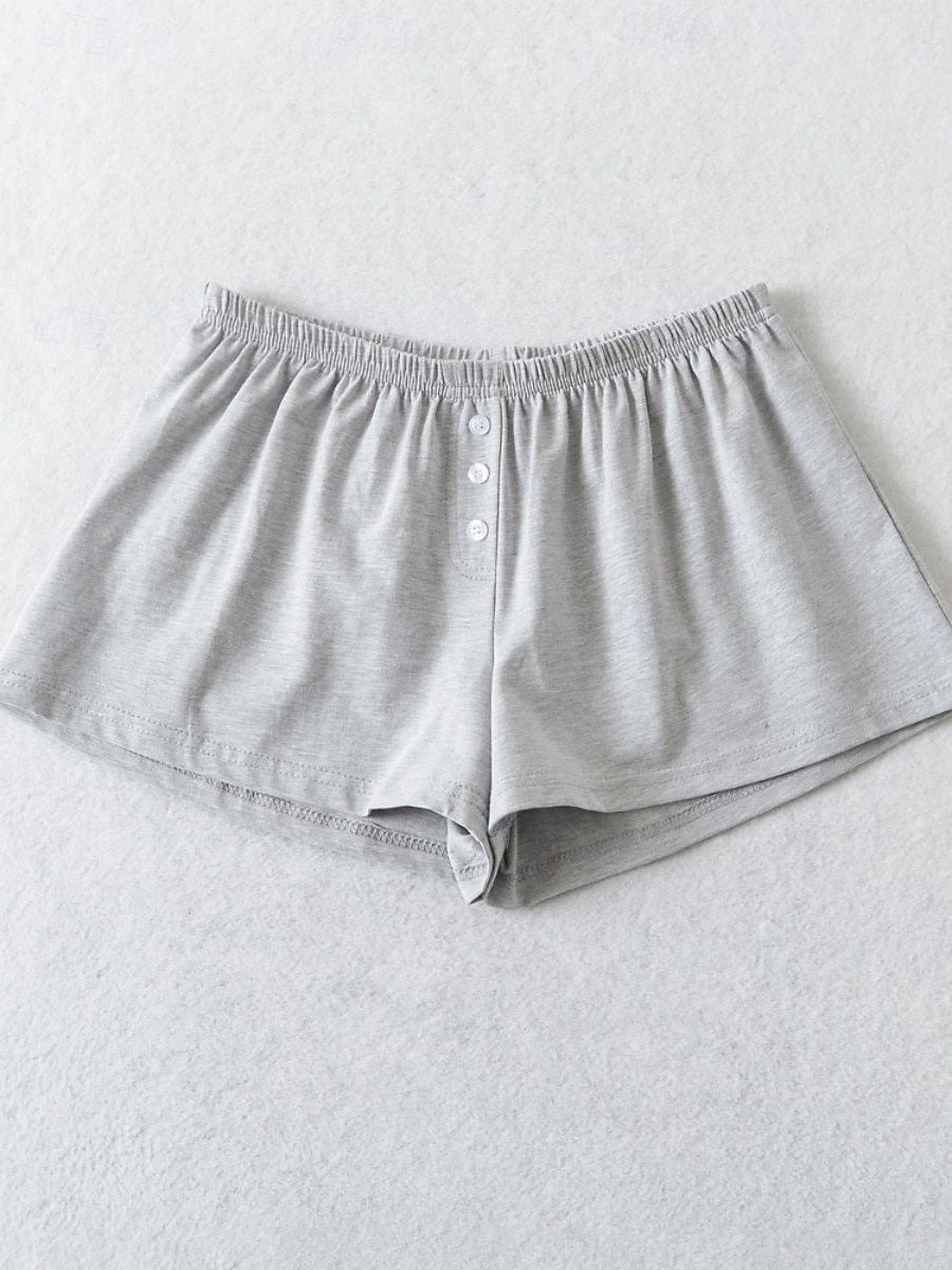 Dámské šortky Jednobarevné Chinos Módní Casual Athleisure Krátké Střední pas Hladké Elastický pás Pohodlné Měkké Komfortní Elastické Venku Ulice Světle šedá Černá Bílá Modrá Léto Volný střih 2025 - $15.99 –P8