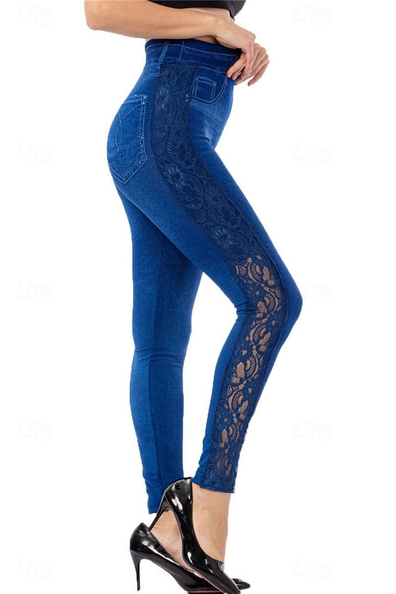 Women's Leggings Trousers 3D Print Chinos Vacation Vintage Streetwear Full Length High Waist Plain Printing Comfy Soft Comfortable Stretchy Outdoor Street Daily Blue Summer Skinny 2025 - $13.99 –P4